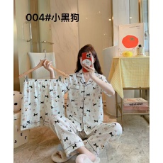 批发三件套<b class='q'>睡衣</b>女夏季薄款可爱卡通宽松<b class='q'>大码</b>云朵棉外穿短袖家居服套装