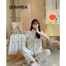 批发三件套<b class='q'>睡衣</b>女夏季薄款可爱卡通宽松<b class='q'>大码</b>云朵棉外穿短袖家居服套装