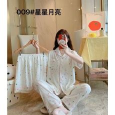 批发三件套<b class='q'>睡衣</b>女夏季薄款可爱卡通宽松<b class='q'>大码</b>云朵棉外穿短袖家居服套装