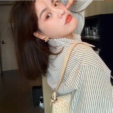 批发春秋<b class='q'>衬衣</b>简约通勤设计感小众宽松显瘦条纹长袖<b class='q'>衬衫</b>女