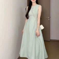 批发2026春夏背心<b class='q'>连衣裙</b>女收腰显瘦修身中长款无袖内搭裙子百搭