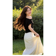 2026超火夏季微胖巨好看的夏装穿搭一整套上衣掐腰裙子两件套装女