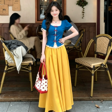 批发2026新款公主裙公主连衣裙<b class='q'>春</b>夏季新款小众设计感上衣半身裙两件套