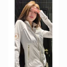 批发实价美式运动立领玫瑰金拉链外套女<b class='q'>新款</b>修身显瘦轻薄防晒服