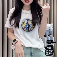 批发新中式国风刺绣短袖<b class='q'>t</b><b class='q'>恤</b>女2026春夏新款设计感复古盘扣打底衫上衣