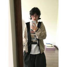 批发波点连帽开衫卫衣女春秋宽松撞黑边刺绣拉链休闲韩系chic别致外
