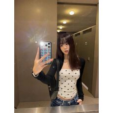 批发美式长袖T恤女休闲时尚百搭打底衫上衣女ins潮 当季热卖 松弛感