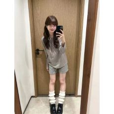 批发贴标+防伪扣吊牌，上衣S-XL 2026春夏新款 韩系 简约风 高腰