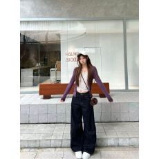 批发一整套甜辣风<b class='q'>修身</b>碎花吊带背心外搭针织紫色开衫短款上衣 上新款