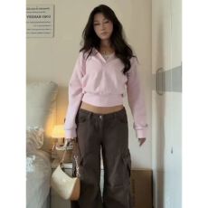 批发休闲短裤上衣 应季新款 纯欲风 辣妹风 高腰 宽松版型 一件代发