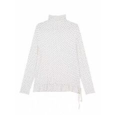 批发*1 波点印花打底上衣女秋季荷叶边设计高领修身<b class='q'>打底衫</b> 应季新款
