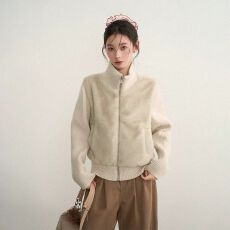 批发毛毛针织拼接外套女2026年秋<b class='q'>冬</b>时尚高级感小众韩系上衣 当季热卖