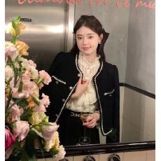批发新款法式小香风黑色短<b class='q'>外套女</b>春秋季高级感气质上衣小个子百搭
