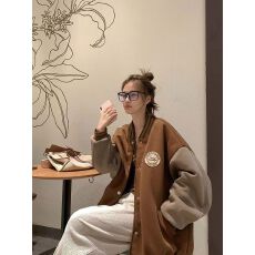批发棒球服<b class='q'>外套</b>女2026秋装<b class='q'>新款</b>美式复古学生宽松休闲百搭情侣夹克上
