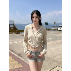 批发秋<b class='q'>冬</b>新款复古辣妹短款上衣两件套女 初秋上新 轻熟风 小众设计感