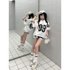 批发已出货压线刺绣标印花短袖<b class='q'>T</b><b class='q'>恤</b><b class='q'>男</b>女新款百搭时尚显瘦气质