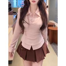 批发小清新修身甜美<b class='q'>衬衫</b>上衣新款百搭<b class='q'>时尚</b>显瘦气质简约休闲