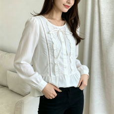批发韩国chic设计高级感气质长袖<b class='q'>衬衫</b>女秋季时尚通勤<b class='q'>韩版</b>百搭显