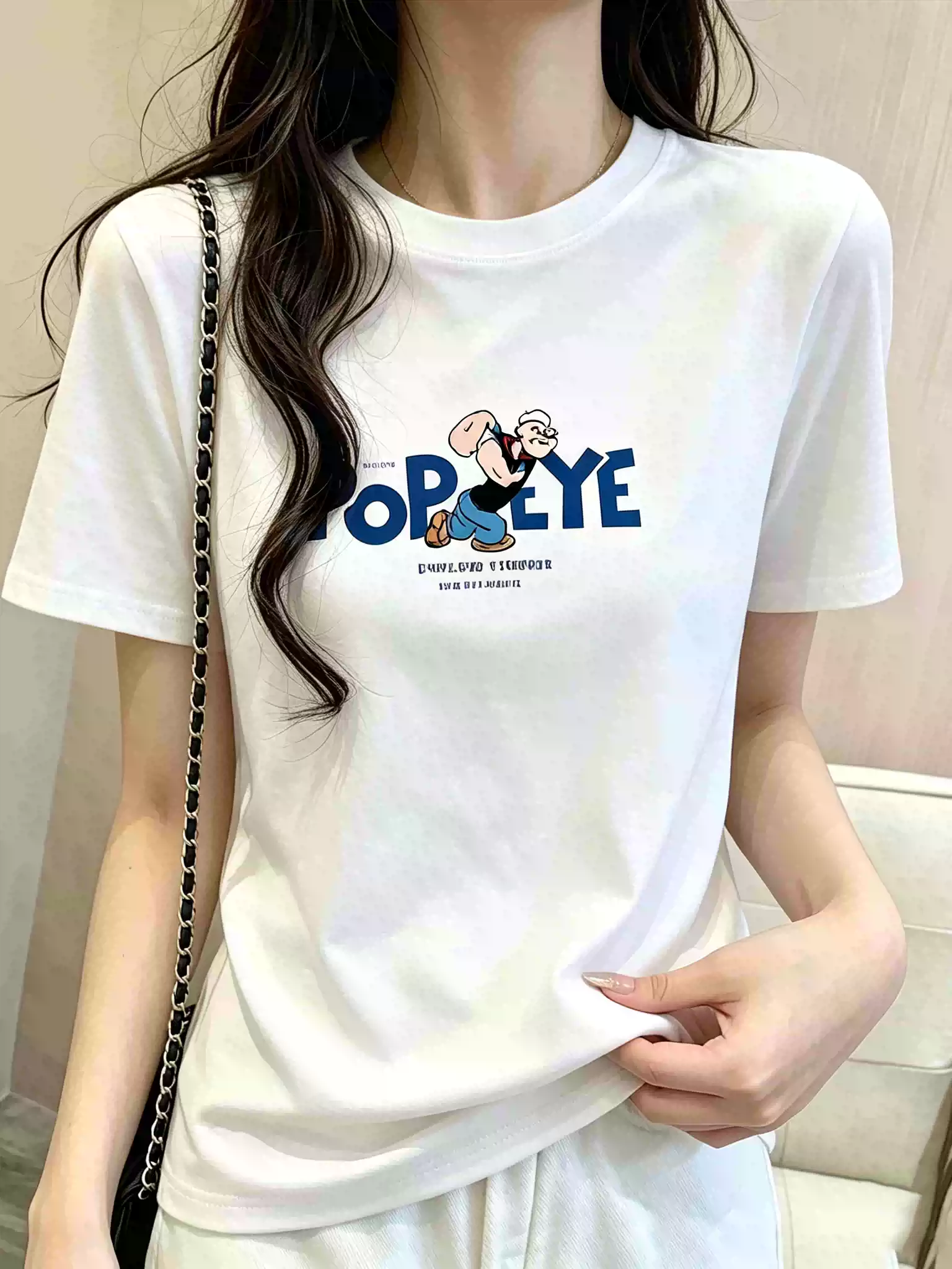RY8519# 时尚白色短袖t恤女夏季2026年新款薄款宽松时尚半袖体恤上...