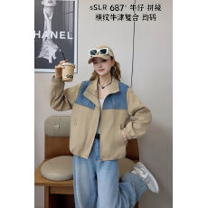 批发牛仔拼接百搭休闲外套女2026秋季新款设计感冲锋衣撞色夹克上衣潮