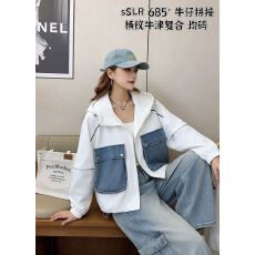 批发牛仔拼接百搭休闲外套女2026秋季新款设计感冲锋衣撞色夹克上衣潮