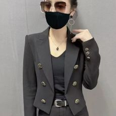 批发春秋新款小众设计感<b class='q'>西装</b>上衣开衫女小个子修身显瘦百搭小西服