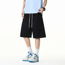 夏季纯棉短裤直筒休闲男士初中生青春新款五分裤休闲百搭裤子