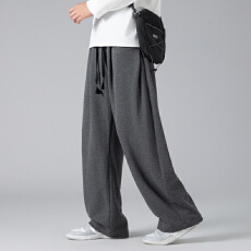 批发卫裤秋季<b class='q'>美式</b>慵懒裤子阔腿运动裤男女同款宽松<b class='q'>休闲</b>长裤时尚百搭