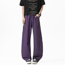 大码工装裤男春秋季2026新款潮流宽松休闲裤直筒弯刀裤长裤