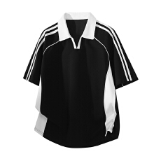 美式条纹翻领polo衫短袖男士夏季薄款潮牌撞色五分袖上衣休闲t恤