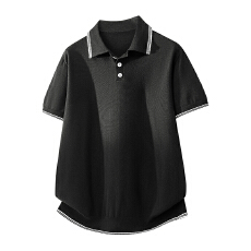批发男士polo衫男夏季2026新款肌理感上衣休闲短袖<b class='q'>t</b><b class='q'>恤</b>美式