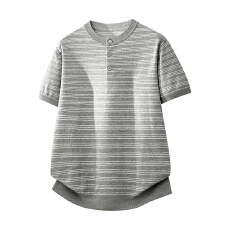 批发男生条纹<b class='q'>t</b><b class='q'>恤</b>男短袖夏季潮牌宽松2026新款休闲圆领百搭体恤衫