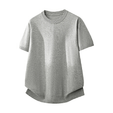 男生t恤圆领夏季潮牌2026新款短袖男款上衣百搭条纹体恤衫半袖