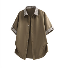 批发<b class='q'>男士</b><b class='q'>短袖</b><b class='q'>衬衫</b>男高级感痞帅潮牌男装2026新款休闲<b class='q'>衬衣</b>宽松大码