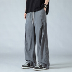 冰丝裤子男士2026夏季新款薄款潮牌宽松休闲运动百搭直筒长裤