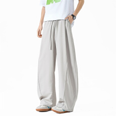 冰感休闲裤男士2026新款宽松薄款冰丝阔腿弯刀显瘦运动百搭长裤