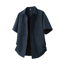 批发<b class='q'>男</b>士短袖夏季2026新款<b class='q'>衬衫</b>冰感透气宽松翻领<b class='q'>衬衫</b><b class='q'>休闲</b>百搭上衣