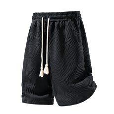 批发美式休闲运动风<b class='q'>短裤</b><b class='q'>男</b>士夏季2026新款宽松冰丝抽绳透气凉感五分裤