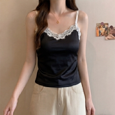 批发实拍  大码夏季薄款缎面吊带背心女可穿到180斤<b class='q'>显瘦</b>凉感无袖上衣