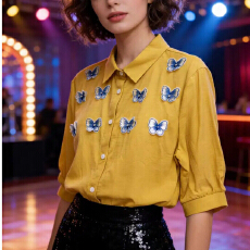 批发跨境爆款短袖上衣纯棉100%印花上衣