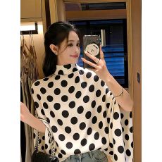 轻奢小众不撞款独特漂亮白色波点衬衫2026春季新款法式小资上衣女