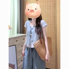 批发蓝色假两件花边领短袖<b class='q'>衬衫</b>女夏季2026新款设计感小众别致绝美上衣