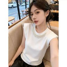 批发高级感小衫夏季灰色微<b class='q'>胖</b><b class='q'>mm</b><b class='q'>飞飞</b>袖重工<b class='q'>大码</b>t恤女钉珠2026打底上衣