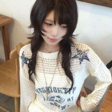 批发美式高街长袖t恤女夏季字母印花镂空防晒罩衫宽松休闲针织上衣t