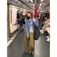批发QYMY韩系纯棉<b class='q'>百搭</b><b class='q'>外套</b>女秋季新款复古修身短立领工装蓝色夹克上衣