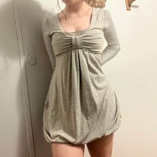 批发新款法式少女蝴蝶结拼接<b class='q'>假两件</b>短裙女纯欲性感显瘦百搭长袖<b class='q'>连衣裙</b>