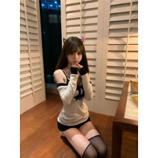 批发黑白蝴蝶结镂空露肩拼接长袖一字肩连衣<b class='q'>裙</b>女春季新款<b class='q'>修身</b>显瘦短<b class='q'>裙</b>