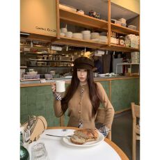 批发针织开衫女秋冬款穿搭小个子<b class='q'>修身</b>假两件小众毛衣外套