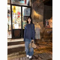 批发美式复古华夫格长袖休闲圆领2026新款秋季百搭男女情侣打底<b class='q'>T</b><b class='q'>恤</b>潮