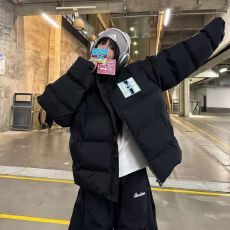 批发2026爆款男女高街加厚保暖棉衣国潮美式魔术贴棉服冬季<b class='q'>情侣</b><b class='q'>服外套</b>